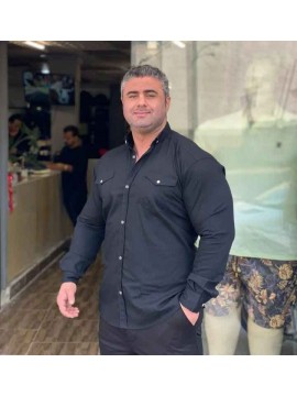 پیراهن کتان سنگ شور کاغذی کد 1339